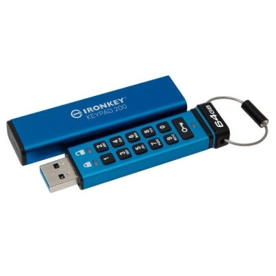 P200/64GB/145MBps/USB 3.2/USB-A/+ Adaptér/Modrá, IKKP200/64GB
