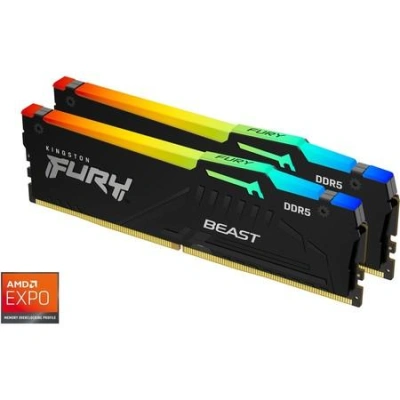 KINGSTON FURY Beast Black RGB EXPO 64GB DDR5 5600MHz CL36 / DIMM / Kit 2x 32GB, KF556C36BBEAK2-64