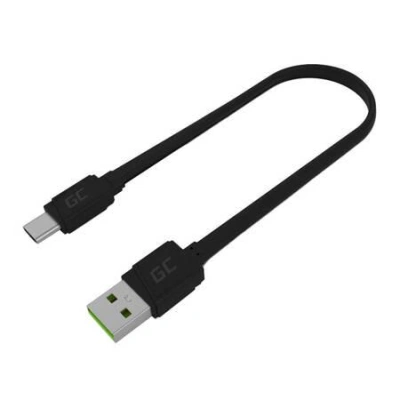 Kabel USB - USB-C Green Cell GCmatte, 25 cm, s technologií Ultra Charge, QC 3.0