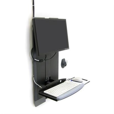 StyleView Vertical Lift, High Traffic Area (black), systém držáků na zeď, monitor,klávesnice,myš, low profile, 60-593-195