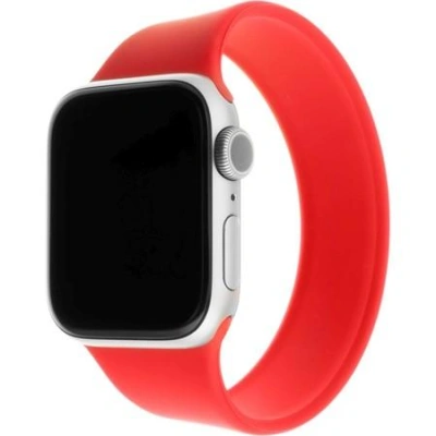 Elastický silikonový řemínek FIXED Silicone Strap pro Apple Watch 42/44/45/49mm, velikost XS, červený