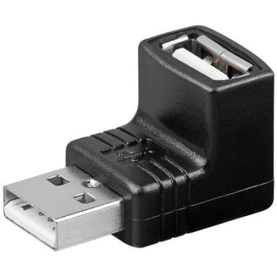 Redukce USB A-A, Male/Female 90°, kur-17