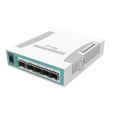 MikroTik Cloud Router Switch CRS106-1C-5S, 400MHz CPU, 128MB RAM,1xGLAN/SFP, 5xSFP slot, vč. L5 licence, CRS106-1C-5S