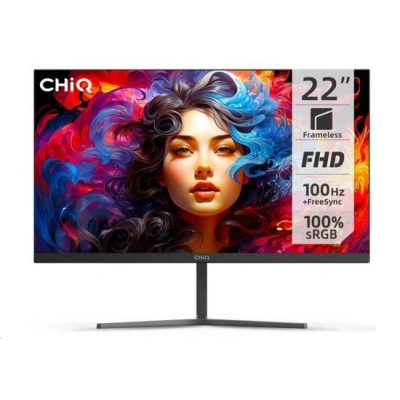 CHiQ 22" UltraSlim monitor 22F650 FHD, 100 Hz, Frameless, černý, 22F650