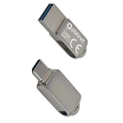 PLATINET flashdisk USB 3.2 METAL WATERPROOF DUAL USB-C USB-A 32GB , PMFMC32