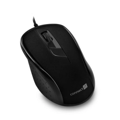 CONNECT IT Optická myš, ergonomická, USB, černá, CMO-1200-BK