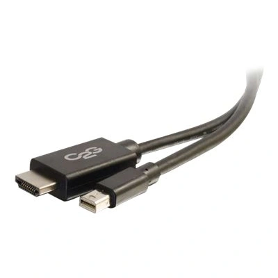 C2G 6ft Mini DisplayPort to HDMI Adapter Cable - Mini DP Male to HDMI Female - Black - Kabel adaptéru - kompatibilní s TAA - Mini DisplayPort (M) do HDMI (M) - 2 m - černá