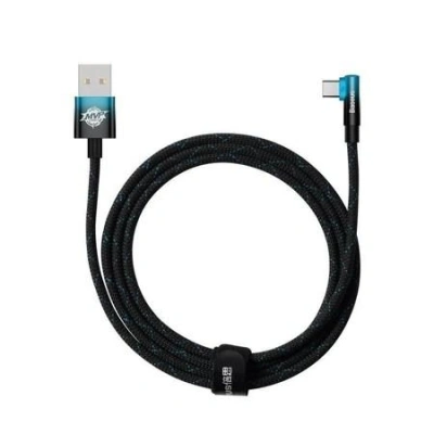 Baseus Elbow USB na USB-C 100W 2m úhlový kabel (černo-modrý)