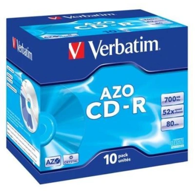 VERBATIM CD-R AZO 700MB, 52x, jewel case 10 ks, 43327