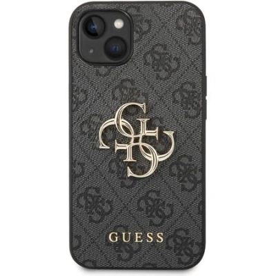 Guess PU 4G Metal Logo kryt iPhone 14 Plus šedý