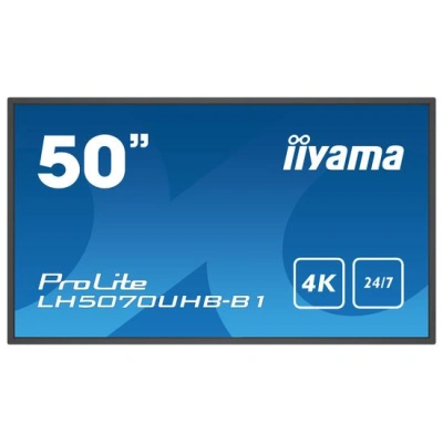 iiyama ProLite LH5070UHB-B1 - 50" Třída úhlopříčky (49.5" zobrazitelný) displej LCD plochý panel - digital signage - 4K UHD (2160p) 3840 x 2160 - matná čerň, LH5070UHB-B1