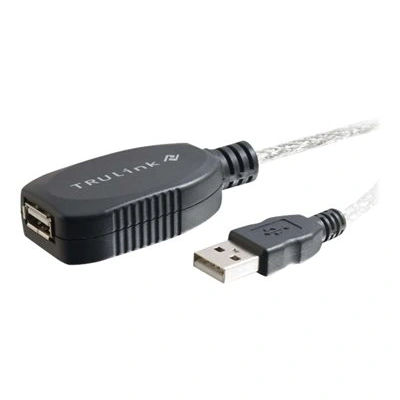 C2G TruLink USB 2.0 Active Extension Cable - Prodlužovací šňůra USB - USB (F) do USB (M) - USB 2.0 - 12 m - aktivní - bílá