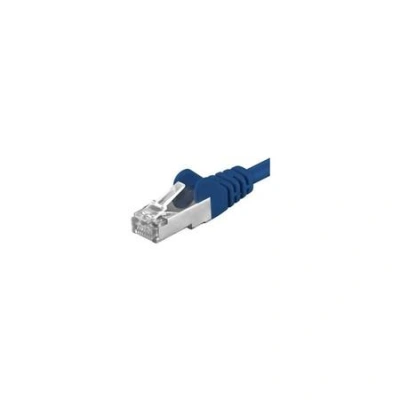 Premiumcord Patch kabel Cat6a S-FTP, AWG 26/7, délka 7m, modrá