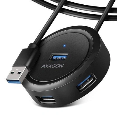 AXAGON hub USB-A / HUE-P1AL / USB 3.2 Gen1 / 4x USB-A / 1,2m, HUE-P1AL