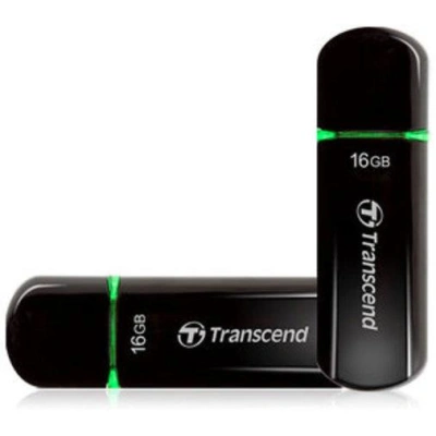 Transcend 16GB JetFlash 600, USB 2.0 flash disk, MLC, černo/zelený, LED indikace, vysokorychlostní, 32MB/s R, 12MB/s W, TS16GJF600