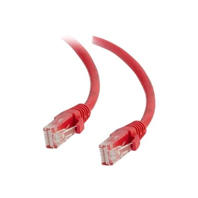 C2G Cat5e Booted Unshielded (UTP) Network Patch Cable - Patch kabel - RJ-45 (M) do RJ-45 (M) - 3 m - UTP - CAT 5e - lisovaný, provedení bez hrbolků, licna - červená