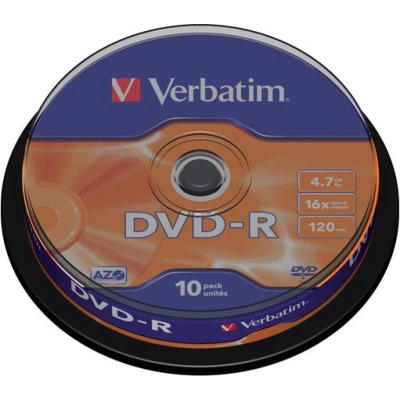 VERBATIM DVD-R 4,7GB/ 16x/ 10pack/ spindle, 43523