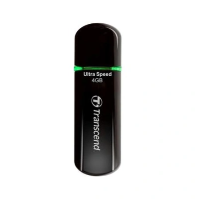 Transcend 4GB JetFlash 600, USB 2.0 flash disk, MLC, černo/zelený, LED indikace, vysokorychlostní, 32MB/s R, 12MB/s W, TS4GJF600