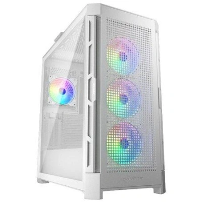 COUGAR Duoface Pro RGB White | PC Case | Mid Tower / TG & Airflow Front Panel / 4 x ARGB Fans / TG Left Panel, CGR-DUOFACE PRO RGB W