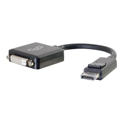 C2G 8in DisplayPort to DVI-D (Single-Link) Adapter Converter - M/F - Video adaptér - DisplayPort (M) do DVI-D (F) - černá