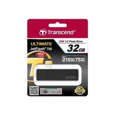 Transcend 32GB JetFlash 780, USB 3.0 flash disk, MLC, vysokorychlostní, 400 MB/s R, 150 MB/s W, černo/šedý , TS32GJF780