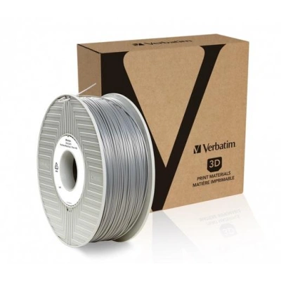 VERBATIM 3D tisková struna PLA / Filament / průměr 1,75mm / 1kg / silver/metal grey, 55319