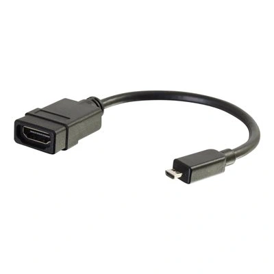 C2G HDMI Micro to HDMI Adapter Converter Dongle - HDMI adaptér - HDMI se zdířkami (female) do mikro HDMI s piny (male) - 20.3 cm - dvojnásobně stíněný - černá