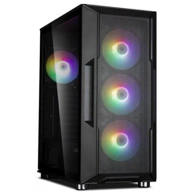 Zalman skříň I3 Neo / middle tower / ATX / 4x120 RGB / 2xUSB 3.0 / 1xUSB 2.0 / prosklená bočnice / černý, I3 Neo