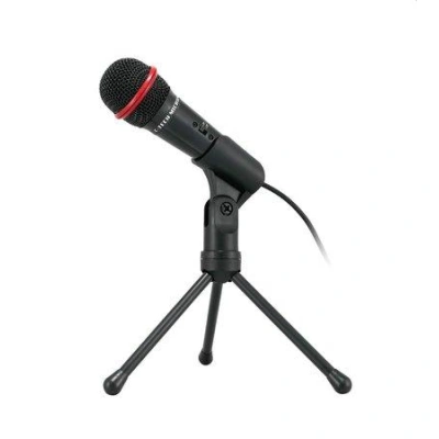 Stolní mikrofon C-TECH MIC-01, 3,5" stereo jack, 2.5m, MIC-01