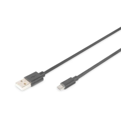 Kabel USB A samec, micro USB B samec, USB 2.0 , 2x stíněný, měď, 1 m