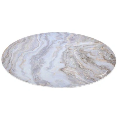 AROZZI Zona Floorpad White Marble/ ochranná podložka na podlahu/ kulatá 121 cm průměr/ design bílý mramor, AZ-ZONA-PAD-WTM