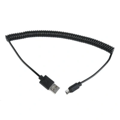 Kabel USB A-B micro, 1,8m, 2.0, černý, kroucený