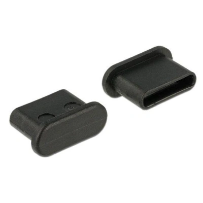Delock Prachová záslepka pro USB Type-C samice bez uchopení 10 kusů černá