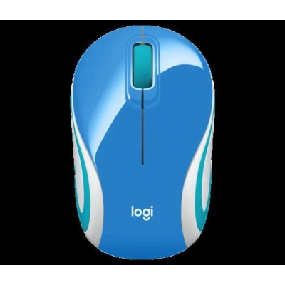 Logitech myš M187/ Bezdrátová/ Optická/ 1000dpi/ USB přijímač/ modrá, 910-002733