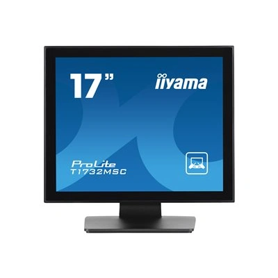 iiyama ProLite T1732MSC-B1SAG - LED monitor - 17" - dotykový displej - 1280 x 1024 @ 75 Hz - TN - 250 cd/m2 - 1000:1 - 5 ms - HDMI, VGA, DisplayPort - reproduktory - černá, matný povrch, T1732MSC-B1SAG