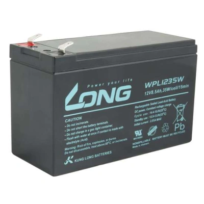 LONG baterie 12V 8,5Ah F2 HighRate LongLife 9 let (WPL1235W), PBLO-12V008,5-F2AHL