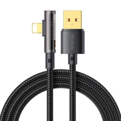 Kabel USB na Lightning s hranolem 90 stupňů Mcdodo CA-3511, 1,8 m (černý)