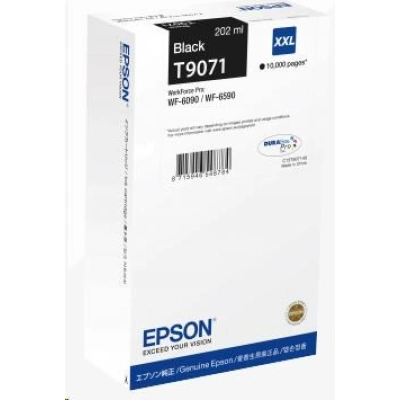 EPSON Ink čer WorkForce-WF-6xxx Ink Cartridge Black XXL 202 ml, C13T90714N