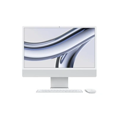 Apple iMac 24/23,5"/4480 x 2520/M3/8GB/256GB SSD/M3/Sonoma/Silver/1R, MQRJ3SL/A