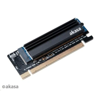 AKASA adaptér M.2 SSD to PCIe adapter card with heatsink cooler, AK-PCCM2P-05