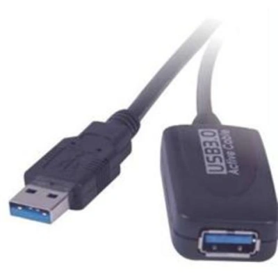 PremiumCord USB 3.0 repeater a prodlužovací kabel A/M-A/F/ 5m/ černý
