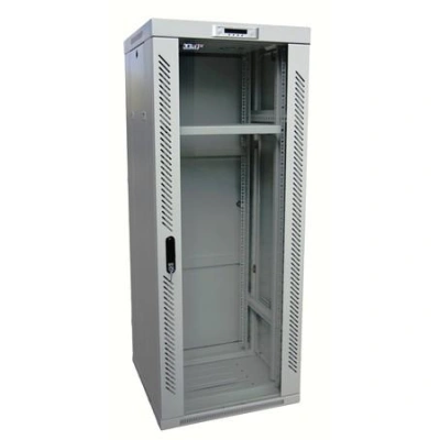Rack LEXI-Net 19'' stojanový 37U/600x800 prosklené dveře, šedý, rozebíratelný, LS37U-60/80