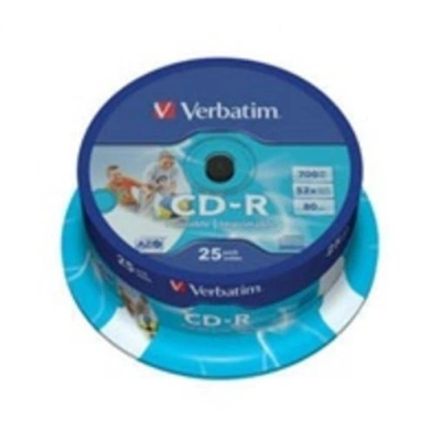 VERBATIM CD-R80 700MB/ 52x/ printable/ 25pack/ spindle, 43439