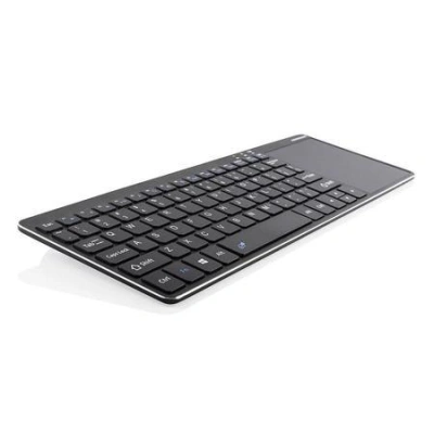 Modecom MC-TPK1 bezdrátová multimediální klávesnice s touchpadem, tenký profil, US layout, USB nano přijímač, černá, K-MC-TPK1-100-U
