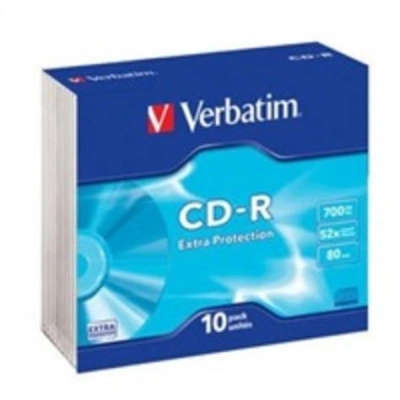 VERBATIM CD-R80 700MB Data Life/ 52x/ slim/ 10pack, 43415