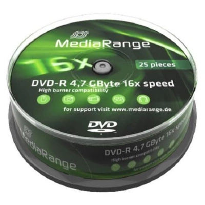 MEDIARANGE DVD-R 4,7GB 16x spindl 25ks, MR403