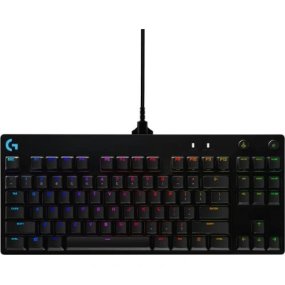 Logitech herní klávesnice G PRO RGB/ mechanická/ GX Blue/ USB/ US layout/ černá