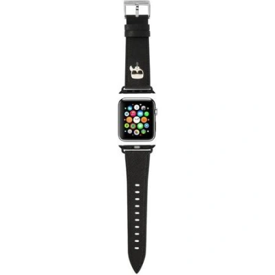 Karl Lagerfeld Karl Head PU řemínek pro Apple Watch 38/40/41mm Black KLAWMOKHK
