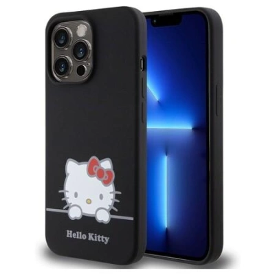 Hello Kitty Liquid Silicone Daydreaming Logo Zadní Kryt pro iPhone 13 Pro Black