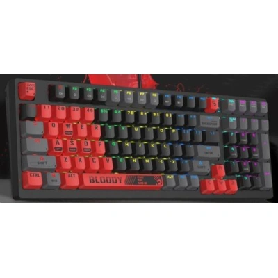 A4tech Bloody S98 Sports mechanická herní klávesnice,RGB podsvícení, Red Switch, USB, CZ, černá/červená, S98-SR-80